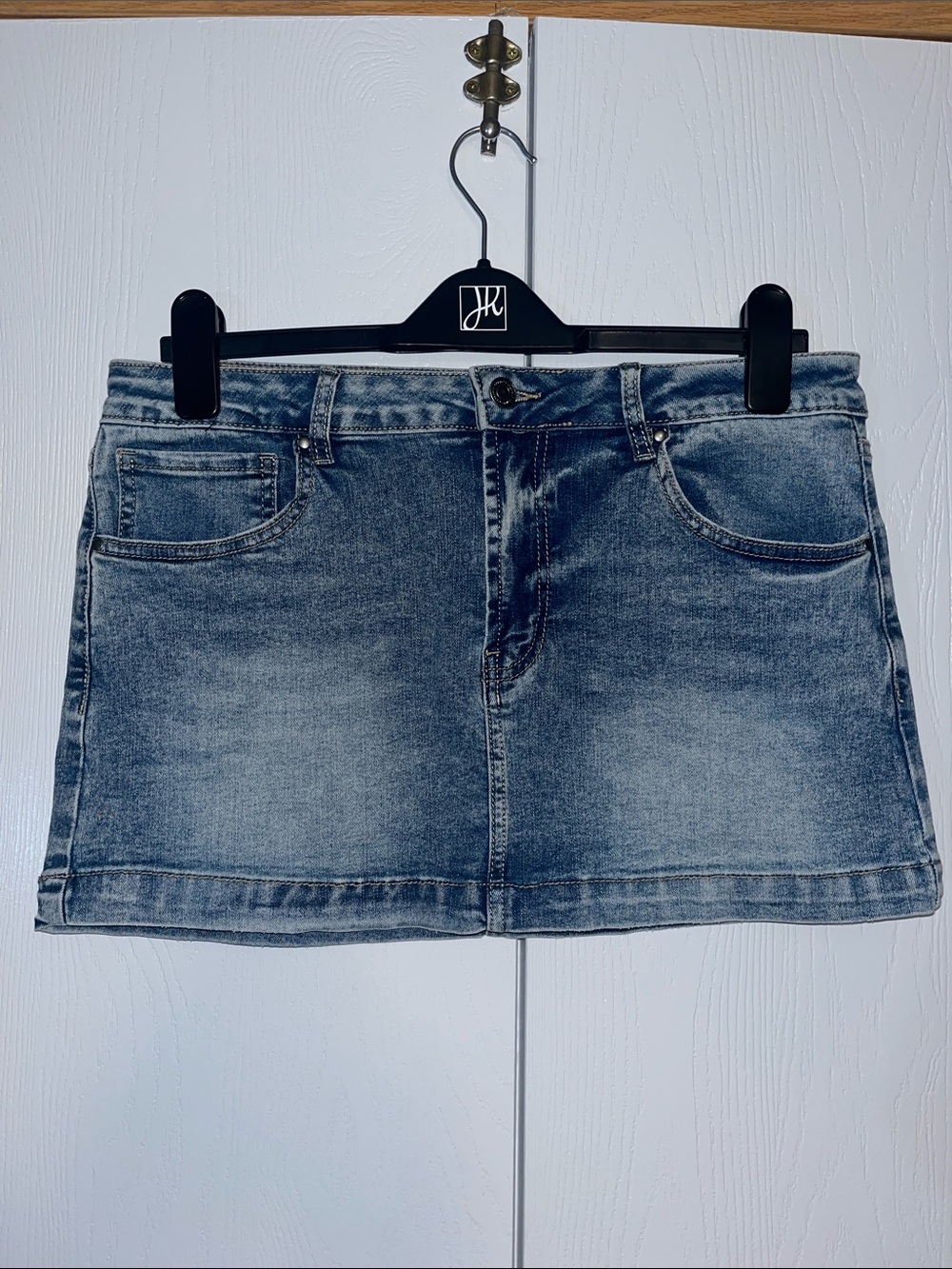 Statement Denim Mini Skirt